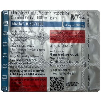Abvida-M 50/1000 Eazy Glide Tablet SR