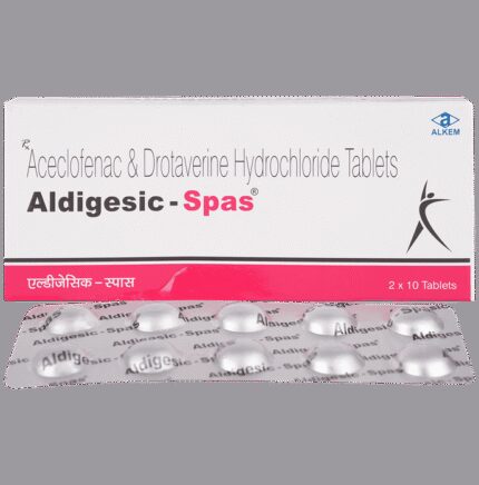 Aldigesic Spas 80mg/100mg Tablet