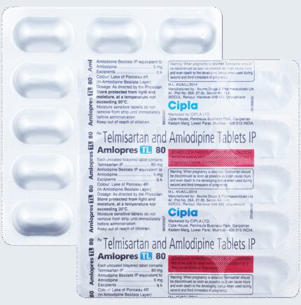 Amlopres TL 80mg/5mg Tablet